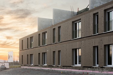 Bild Ansicht der MOLENO Baustelle Projekt Quartier Hangweise in Kernen