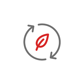 Icon für Nachhaltigkeit und Ressourcenschonung