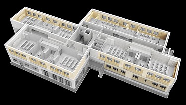 Ansicht 3D-Modell Grundschule Diemarden