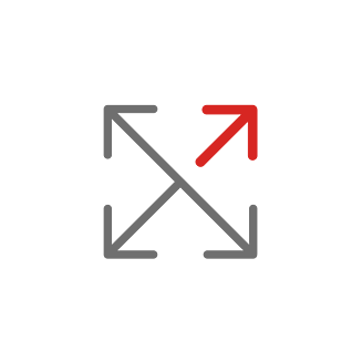 Icon für Flexibilität und Flächeneffizienz