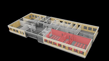 Ansicht 3D-Modell Gemeinschaftsschule 6 in Erfurt
