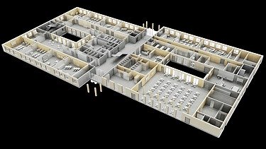 Ansicht 3D-Modell Grundschule Rosenfelder Ring, Berlin