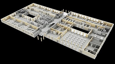 Ansicht 3D-Modell Grundschule Rosenfelder Ring, Berlin