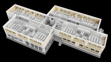 Ansicht 3D-Modell Grundschule Diemarden